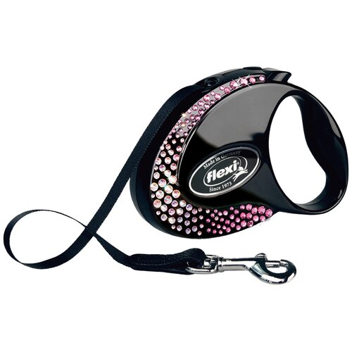 Smycz FLEXI Glam Composition S (3 m - 12 kg) Czarny