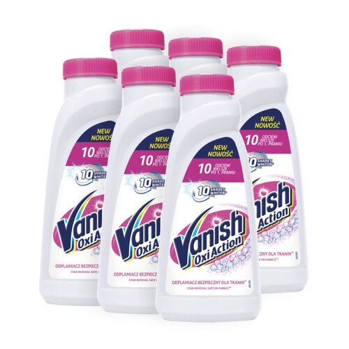 Odplamiacz do prania VANISH Multi Action Biały 6 x 500 ml