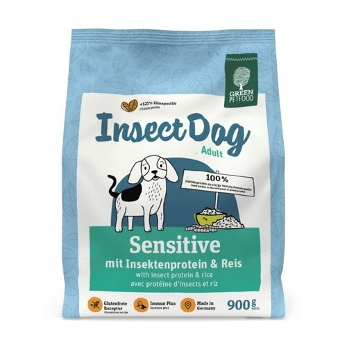 Karma dla psa GREEN PETFOOD InsectDog Sensitive Białko owadów z ryżem 900 g
