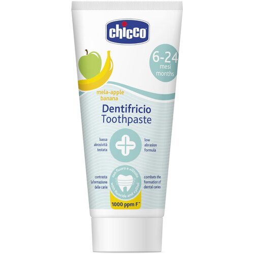 Pasta do zębów CHICCO z fluorem Jabłko-banan 6 m+ 50 ml