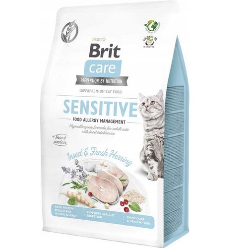 Karma dla kota BRIT CARE Cat Grain Free Sensitive Owady i śledź 2 kg