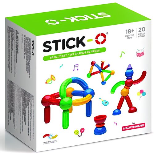 Klocki magnetyczne MAGFORMERS Stick-O Basic 005-901002