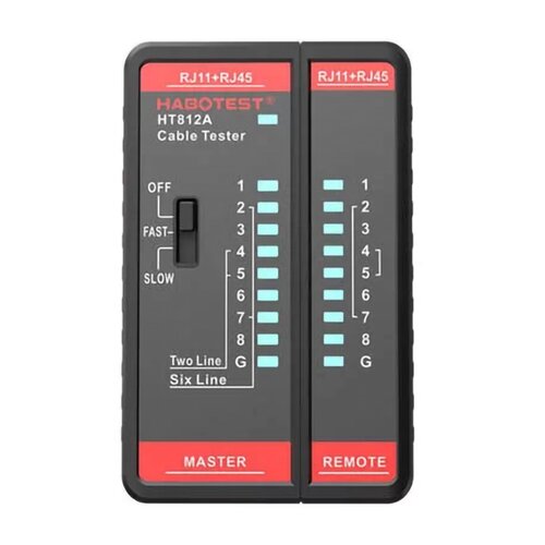 Tester przewodów sieciowych RJ11/RJ45 HABOTEST HT812A