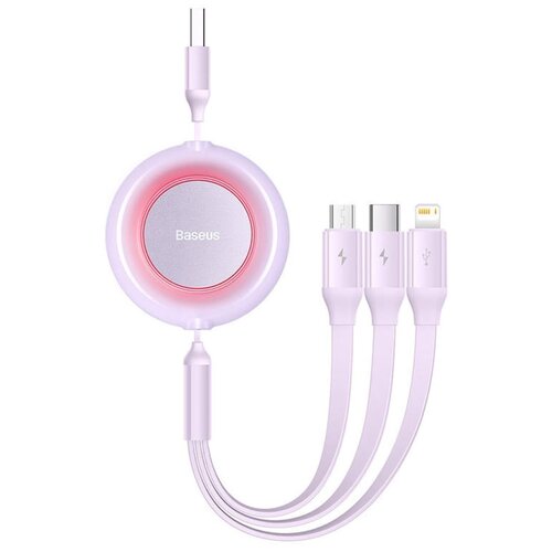 Kabel USB - Lightning/USB-C/Micro USB BASEUS Bright Mirror 2 1.1 m Fioletowy