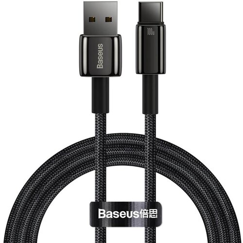Kabel USB - USB-C BASEUS Tungsten Gold 1 m Czarny