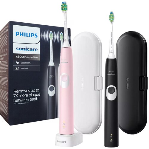 Zestaw szczoteczek sonicznych PHILIPS Sonicare ProtectiveClean 4300 HX6800/35 (2 sztuki)
