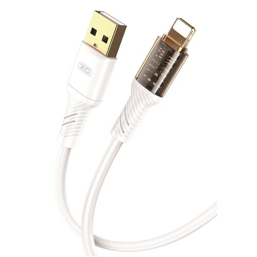 Kabel USB - Lightning XO Clear NB229 2.4A 1 m Biały