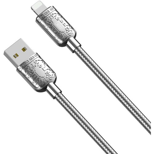 Kabel USB - Lightning XO NB216 2.4A 1 m Srebrny
