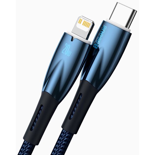 Kabel USB Typ C - Lightning BASEUS Glimmer 1 m Niebieski