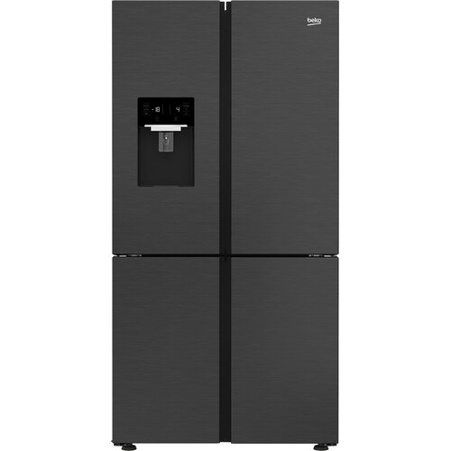 U Lodówka BEKO GN1426233ZDRXN Side by Side No frost 182cm Ciemny Inox Podajnik wody Kostkarka