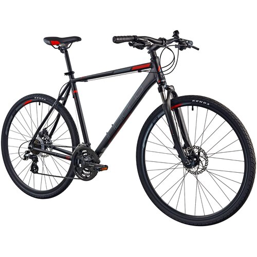 Rower crossowy INDIANA X-Cross 2.0 M17 męski Czarno-czerwony 2023