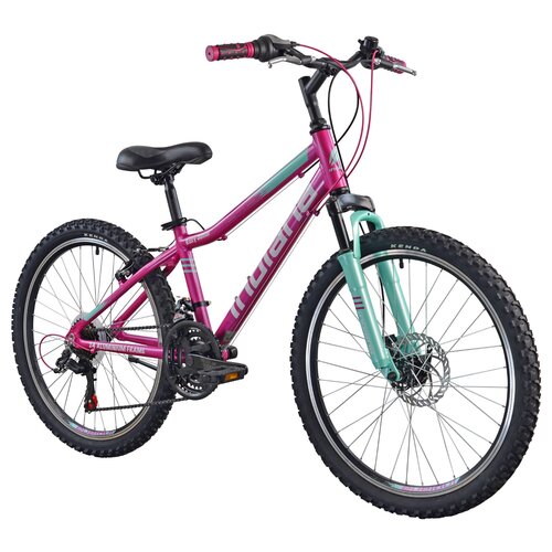 Rower młodzieżowy INDIANA Roxy Jr 24 cale dla dziewczynki Różowo-miętowy
