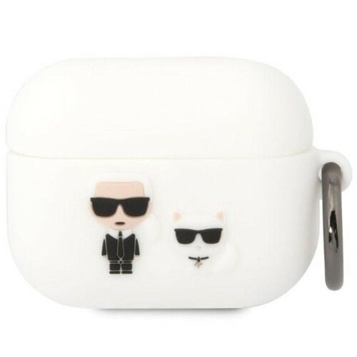 Etui na słuchawki KARL LAGERFELD Silicone Karl & Choupette do Apple AirPods Pro Biały