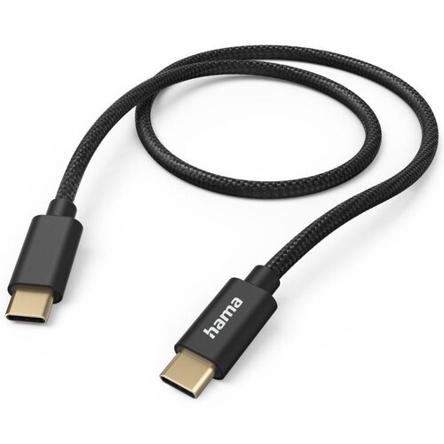 Kabel USB-C - USB-C HAMA Fabric Czarny 1.5 m