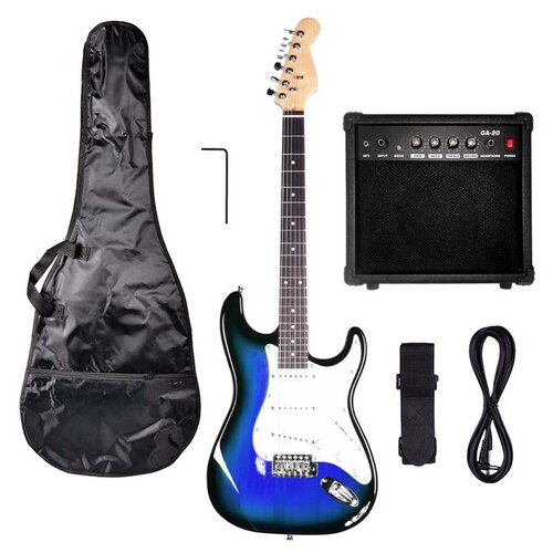 Zestaw gitarowy NN Eg Set Niebieski + Wzmacniacz + Etui