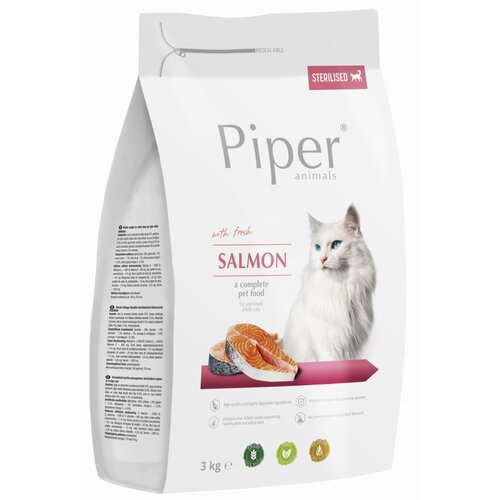 Karma dla kota PIPER Animals Sterilised Łosoś 3 kg