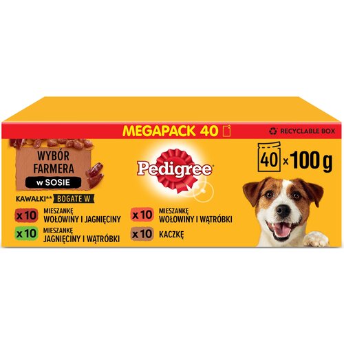 Karma dla psa PEDIGREE Mix smaków (40 x 100 g)