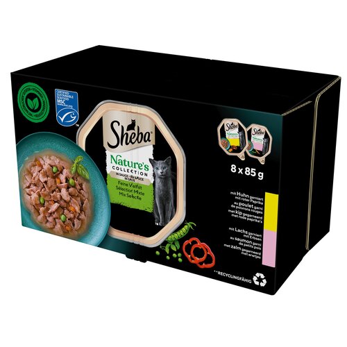 Karma dla kota SHEBA Nature's Collection Mix smaków (8 x 85 g)