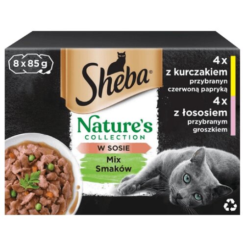 Karma dla kota SHEBA Nature's Collection Mix smaków (8 x 85 g)