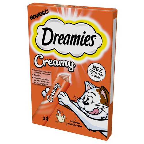 Przysmak dla kota DREAMIES Creamy Kurczak (4 x 10 g)