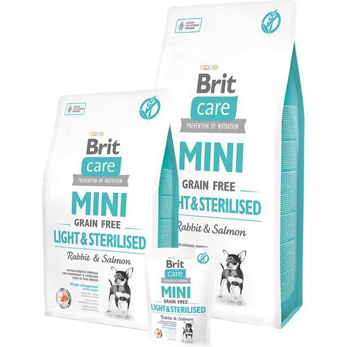 Karma dla psa BRIT Care Mini Light & Sterilised Królik z łososiem 400 g