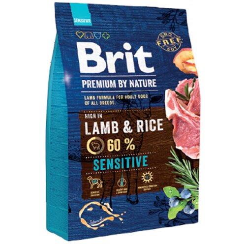 Karma dla psa BRIT Premium by Nature Sensitive Jagnięcina z ryżem 1 kg