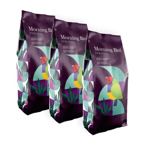 Kawa ziarnista MORNING BIRD Strong 3 x 1kg