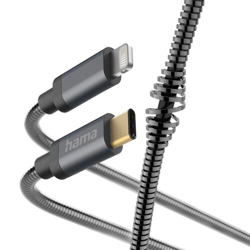 Kabel USB-C - Lightning HAMA Metal 1.5 m Antracytowy