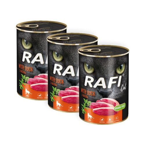 Karma dla kota RAFI Kaczka 3 x 400 g