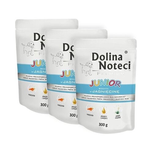 Karma dla psa DOLINA NOTECI Premium Junior Jagnięcina 3 x 300 g