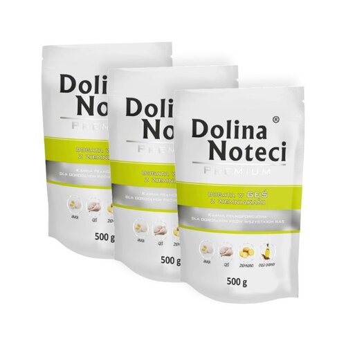 Karma dla psa DOLINA NOTECI Premium Gęś z ziemniakami 3 x 500g
