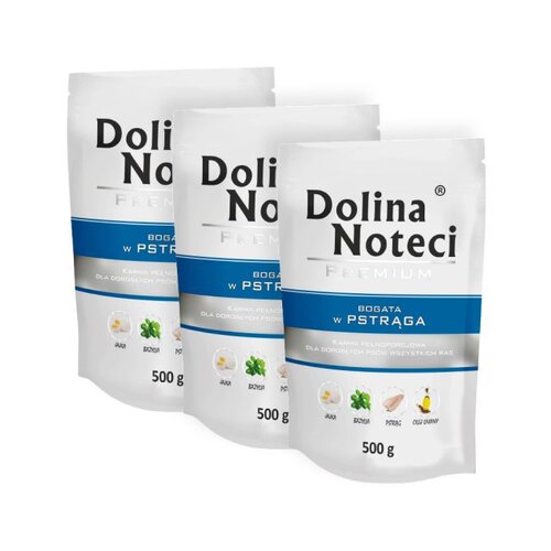 Karma dla psa DOLINA NOTECI Premium Pstrąg 3 x 500 g