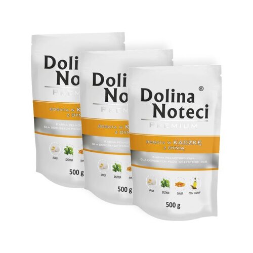 Karma dla psa DOLINA NOTECI Premium Kaczka z dynią 3 x 500 g