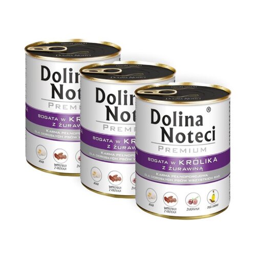 Karma dla psa DOLINA NOTECI Premium Królik z żurawiną 3 x 800 g