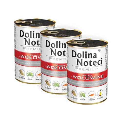 Karma dla psa DOLINA NOTECI Premium Wołowina 3 x 400 g