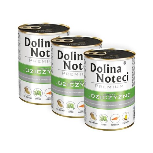 Karma dla psa DOLINA NOTECI Premium Dziczyzna 3 x 400 g