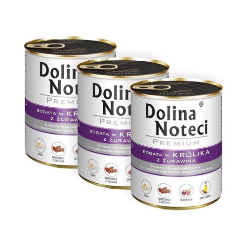Karma dla psa DOLINA NOTECI Premium Królik z żurawiną 3 x 400 g