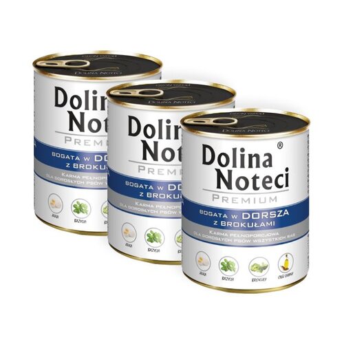 Karma dla psa DOLINA NOTECI Premium Dorsz z brokułami 3 x 400 g