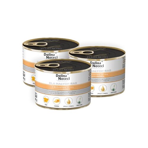 Karma dla psa DOLINA NOTECI Premium Bażant z dynią i makaronem 3 x 185 g