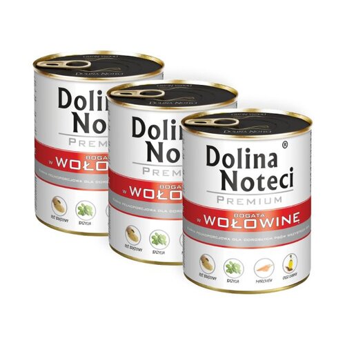 Karma dla psa DOLINA NOTECI Premium Wołowina 3 x 800 g