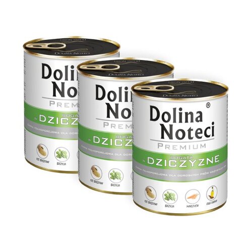 Karma dla psa DOLINA NOTECI Premium Dziczyzna 3 x 800 g