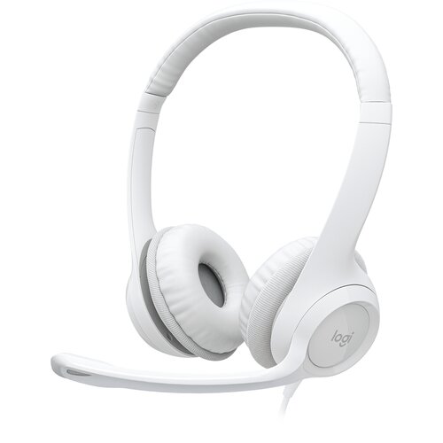 Słuchawki LOGITECH H390 Nauszne, Dźwięk przestrzenny Biały