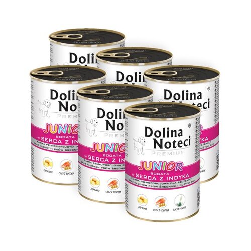 Karma dla psa DOLINA NOTECI Premium Junior Serca z indyka 6 x 400 g