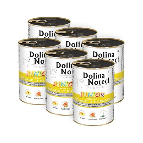 Karma dla psa DOLINA NOTECI Premium Junior Żołądki z kurczaka 6 x 400 g