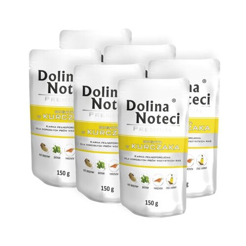 Karma dla psa DOLINA NOTECI Premium bogata w kurczaka 6 x 150 g