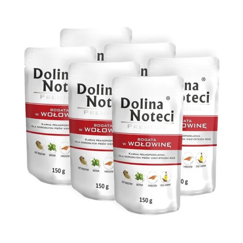 Karma dla psa DOLINA NOTECI Premium Wołowina 6 x 150 g