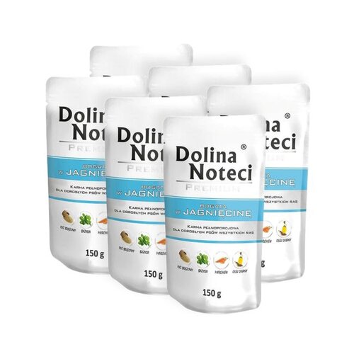 Karma dla psa DOLINA NOTECI Premium bogata w jagnięcinę 6 x 150 g