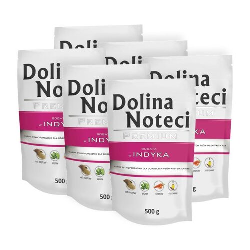 Karma dla psa DOLINA NOTECI Premium bogata w indyka 6 x 500 g