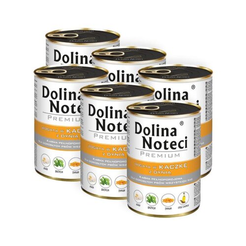 Karma dla psa DOLINA NOTECI Premium Kaczka z dynią 6 x 400 g