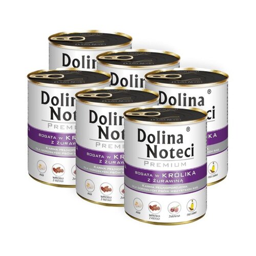 Karma dla psa DOLINA NOTECI Premium Królik z żurawiną 6 x 400 g
